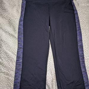 Athleta Women's Medium Black/Purple Print Athletic Yoga Pants